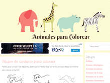 Tablet Screenshot of animalescolorear.com